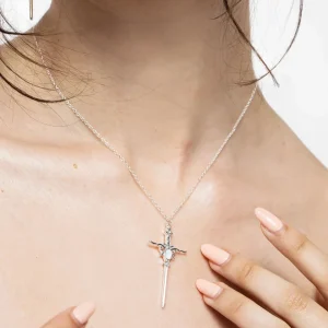 Galatine Opal Schwert Halskette