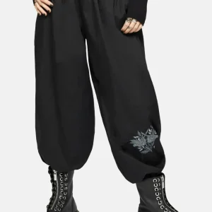 Nirah Bestickt Schwarz Ballon Hose