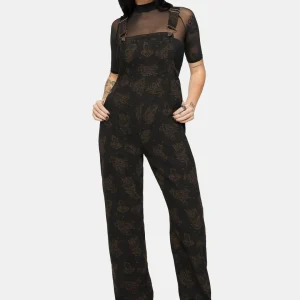 Hexborn Baba Yaga Bedruckt Denim Latzhose
