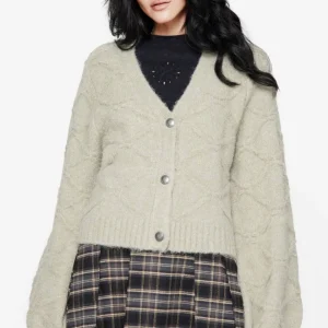 Artha Flauschig Zopf Gestrickt Cardigan