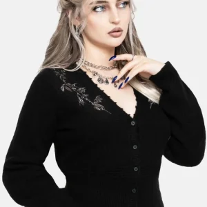 Rime Bestickt V-Ausschnitt Passgenau Cardigan