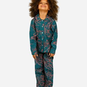 Girls' Long Pyjamas Set - Octopus Pink