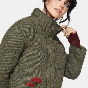 Sylvia Bestickt Gestrickt Bomber Jacke