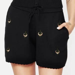 Liana Mond Blatt Bestickt Gestrickt Shorts