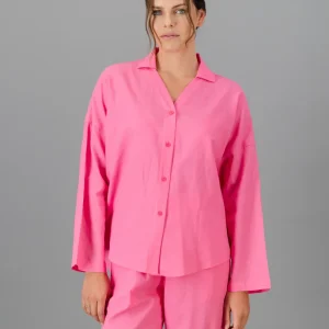 Pink Linen Shirt for Women