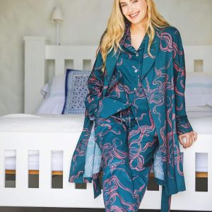 Women's Pyjamas – Octopus Pink in Green