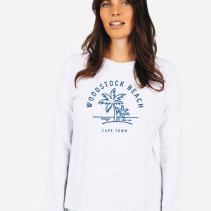 Women's Long Sleeve T-Shirt - Woodstock Beach