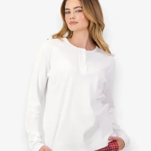 Women's Henley shirt - White